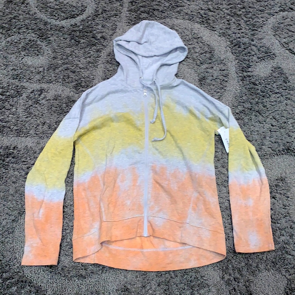 Tie Dye Terry Lightweight Zip Up NWT